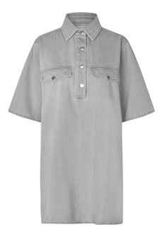 SECOND FEMALE KJOLE, ESSO DRESS, LIGHT GREY DENIM
